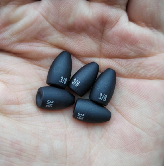 Tungsten flipping weights Sizes on all weights (Not easy to lose painted.no fade)
