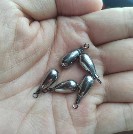 Tungsten tear Drop shot Weights Unpainted (Round)